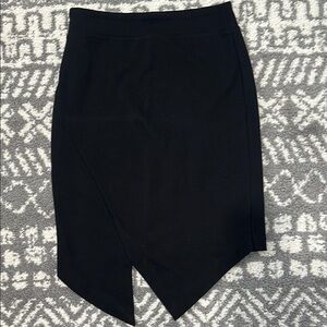 Elegant Black Asymmetrical Skirt